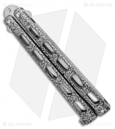 Bear & Son 30th Anniversary 114 Butterfly Knife Silver Vein Zinc (5" Satin) - Image 3