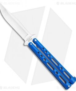 Bear & Son 117 Large Butterfly Knife Blue (4" Satin)
