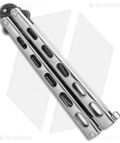 Alternative view of Bear & Son Clip Point Butterfly Knife Stainless Steel (4.1" Damascus) SS14D