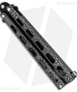 Alternative view of Bear & Son 115TAN Tanto Butterfly Knife Silver Vein (4" Black)