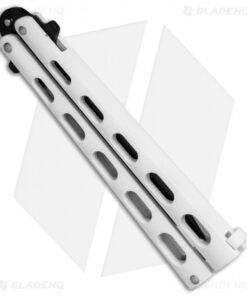 Alternative view of Bear & Son Large Clip Point Butterfly Knife White (4.1" Black) 115W