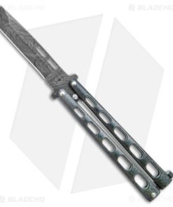 Bear & Son Large Butterfly Tanto Knife Galaxy (4" Damascus) 115TANGXD