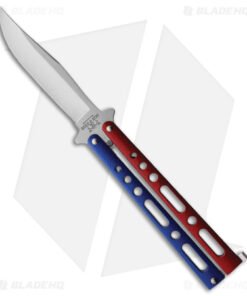 Bear & Son Butterfly Knife Red White Blue (4" Stonewash)