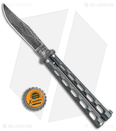 Bear & Son 114D Large Butterfly Knife Galaxy (4.25" Damascus) 114GXD - Image 4