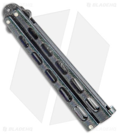 Bear & Son 114D Large Butterfly Knife Galaxy (4.25" Damascus) 114GXD - Image 3