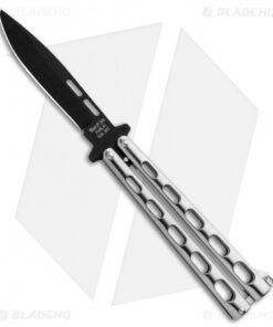Bear & Son Spear Point Butterfly Knife Stainless Steel (4.1" Black) SS15