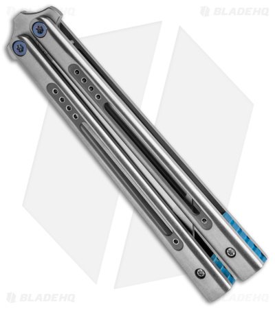 Biegler Bladeworks Custom Archon Space Balls Balisong Knife Ti (4.3" Satin) - Image 2