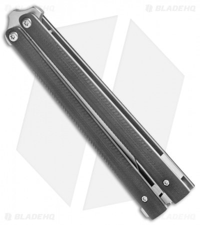 Biegler Bladeworks Custom Corsair Balisong Knife Black G-10 Latch (4.4" Satin) 1 - Image 2