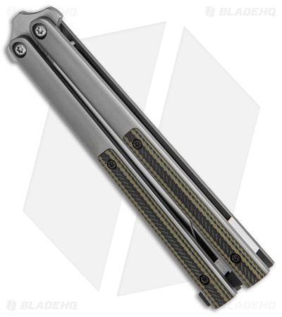 Biegler Bladeworks Custom Corsair Soft Tail Balisong Knife G-10 (4.2" Satin) - Image 3