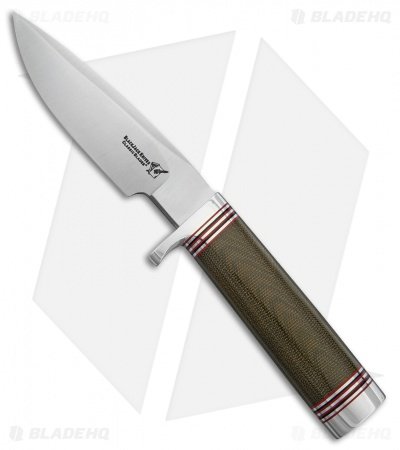 BlackJack Classic Model 124 Fixed Blade Knife Green Micarta (7" Satin)