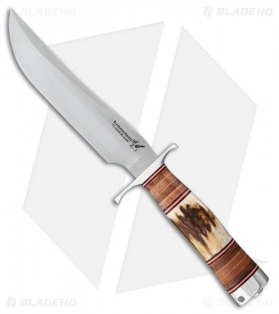 BlackJack Classic Model 3 Fixed Blade Knife Sambar Stag (7" A-2 Satin)