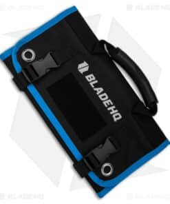 Blade HQ Knife Roll Nylon Carry Case - Black / Blue