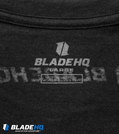 Blade HQ Premium Gray Shield Logo Black Short Sleeve T-Shirt - Image 3