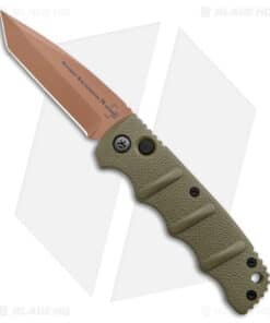Boker Desert Warrior Kalashnikov Tanto Automatic Knife Green (3.25" D2 Copper)