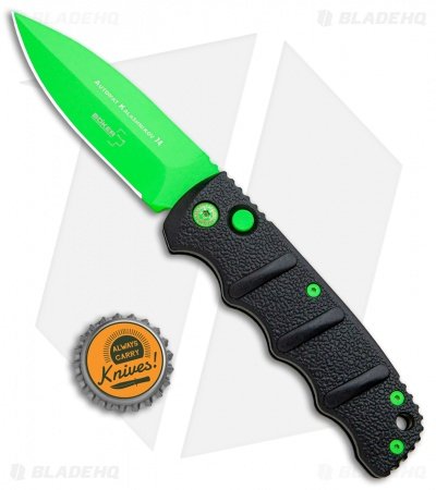 Boker Green Mamba Kalashnikov Dagger Automatic Knife (3.25" Electric Green D2) - Image 4