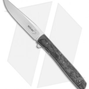 Boker Plus Zinker Urban Trapper Knife Marbled Carbon Fiber (3.5" Satin) 01BO726