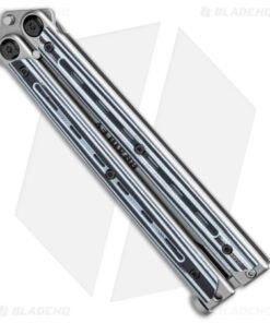 Alternative view of Bradley Kimura Butterfly Balisong Knife Black & White G-10 (3.9 Bead Blast)