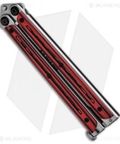 Alternative view of Bradley Kimura Butterfly Balisong Knife Black/Red G-10 (3.9" Bead Blast)