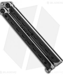Alternative view of Bradley Kimura Butterfly Balisong Knife Black Carbon Fiber (3.9" Bead Blast)