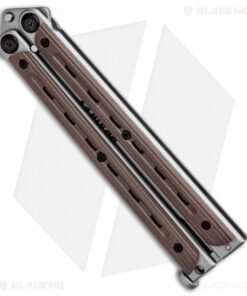 Alternative view of Bradley Kimura Butterfly Balisong Spear Point Knife Brown G-10 (3.9" Bead Blast)