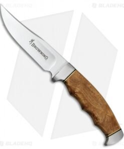 Browning Mountain Man Fixed Blade Knife Burl Wood (4.75" Satin) BR537