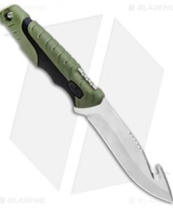 Alternative view of Buck Pursuit Large Guthook Fixed Blade Knife Green GFN (4.5" Satin) 0657GRG
