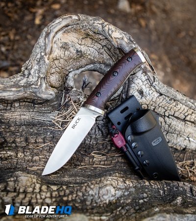 Buck Selkirk Fixed Blade Knife Micarta (4.625" Satin) 0863BRS - Image 3