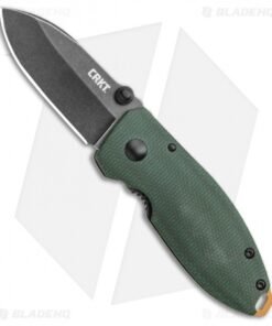 CRKT Burnley Squid Frame Lock Knife Green Micarta (2.25" Smokewash D2)
