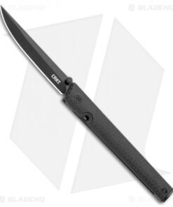 CRKT Blackout CEO Thumb Stud Liner Lock Knife Black GRN (3.1" Black)
