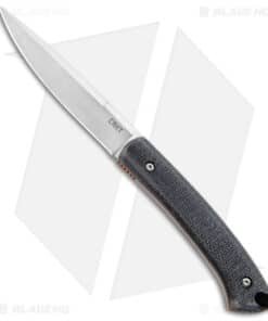 CRKT Folts Biwa Fixed Blade Knife Black Resin Infused Fiber (3" Satin)