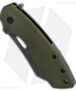 Alternative view of CRKT Pilar Large Frame Lock Knife OD Green G-10 (2.6" Black SW D2) BHQ Exclusive