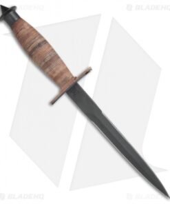 Alternative view of Case Knives V-42 Stiletto Dagger Fixed Blade Knife Leather Wrapped (7.25" Black)