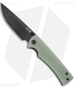 Chaves Liberation 229 Drop Point Frame Lock Knife Jade G-10 (3.75" Black PVD)