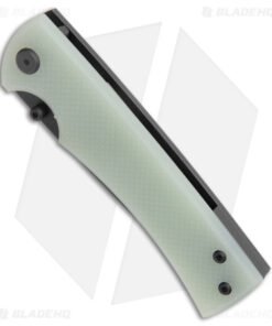 Alternative view of Chaves Liberation 229 Tanto Frame Lock Knife Natural Jade G-10 (3.75" Black PVD)
