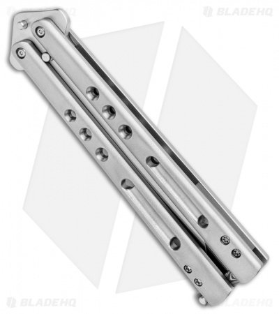 Chuck Gedraitis Knives Balisong #202 Titanium Butterfly Knife (4.25" Satin) - Image 2