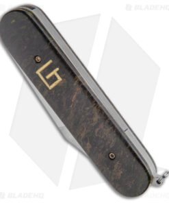 Alternative view of Chuck Gedraitis Swiss Army Switchblade Auto Knife Rag Micarta (3.25" Satin)