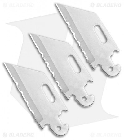 Cold Steel Click-N-Cut Replacement Blade 3 Pack(2.5" Reverse Tanto Serr) 40AP3C