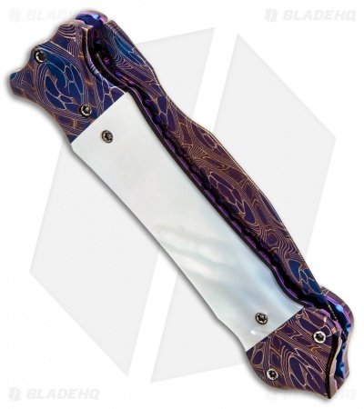 Cory Vallotton Custom Mini Eos Automatic Mother of Pearl (3.25" Damascus) - Image 2