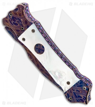 Cory Vallotton Custom Mini Eos Automatic Mother of Pearl (3.25" Damascus) - Image 3