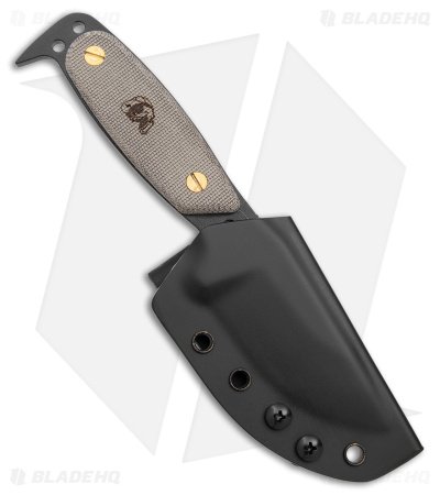 DPx Gear HEST Original Fixed Blade Knife Green Micarta (3.75" Black) - Image 3