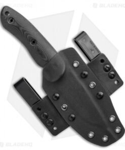 Alternative view of Dark Timber Knives Bushy Knife Black / Green Micarta Orange Liners (4" Satin)