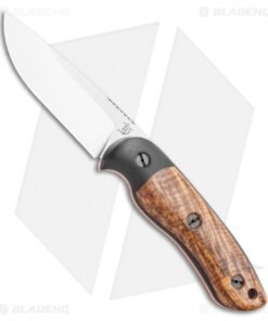 Dark Timber Knives Bushy Knife Black Micarta / Black Ash Burl (4" Satin)