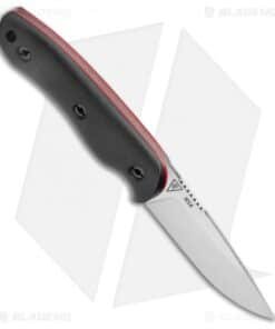 Alternative view of Dark Timber Knives Bushy Knife Black Micarta / Red Liners (4" Satin)