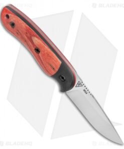 Alternative view of Dark Timber Knives Bushy Knife Black Micarta / Red Rustic Maple (4" Satin)