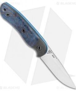 Alternative view of Dark Timber Knives Bushy Knife Blue Maple Burl Black Micarta (4" Satin)