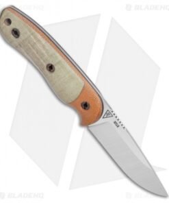 Alternative view of Dark Timber Knives Bushy Knife Green Curly Maple / Natural Micarta (4" Satin)