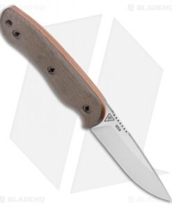 Alternative view of Dark Timber Knives Bushy Knife Green Micarta Orange Liners (4" Satin)