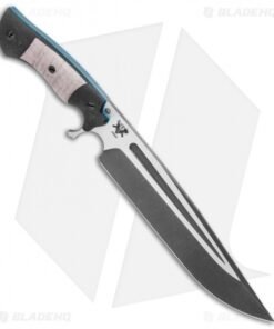 Alternative view of Dark Timber Knives Cave Bear Knife Black Curly Maple / Micarta (10.3" Two-Tone)