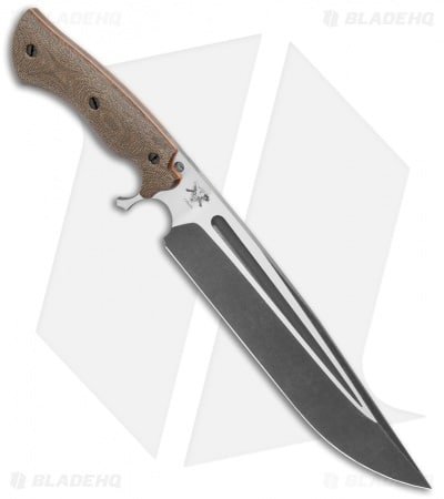 Dark Timber Knives Cave Bear Knife Green Micarta (10.3" Two-Tone Acid) - Image 2