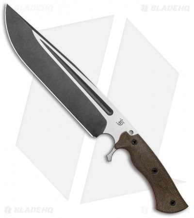 Dark Timber Knives Cave Bear Knife Green Micarta (10.3" Two-Tone Acid)
